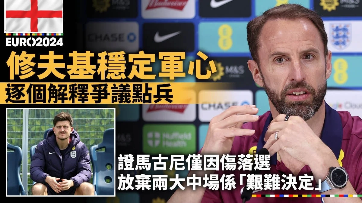 足球快報 英超 西甲 歐聯 ︱足球快訊2024︱英超︱歐洲國家盃︱足球｜歐聯｜英超｜歐國盃｜英格蘭提早公布26人名單　修夫基為爭議點兵逐一解畫